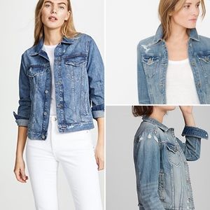 Express Denim Distressed Jacket